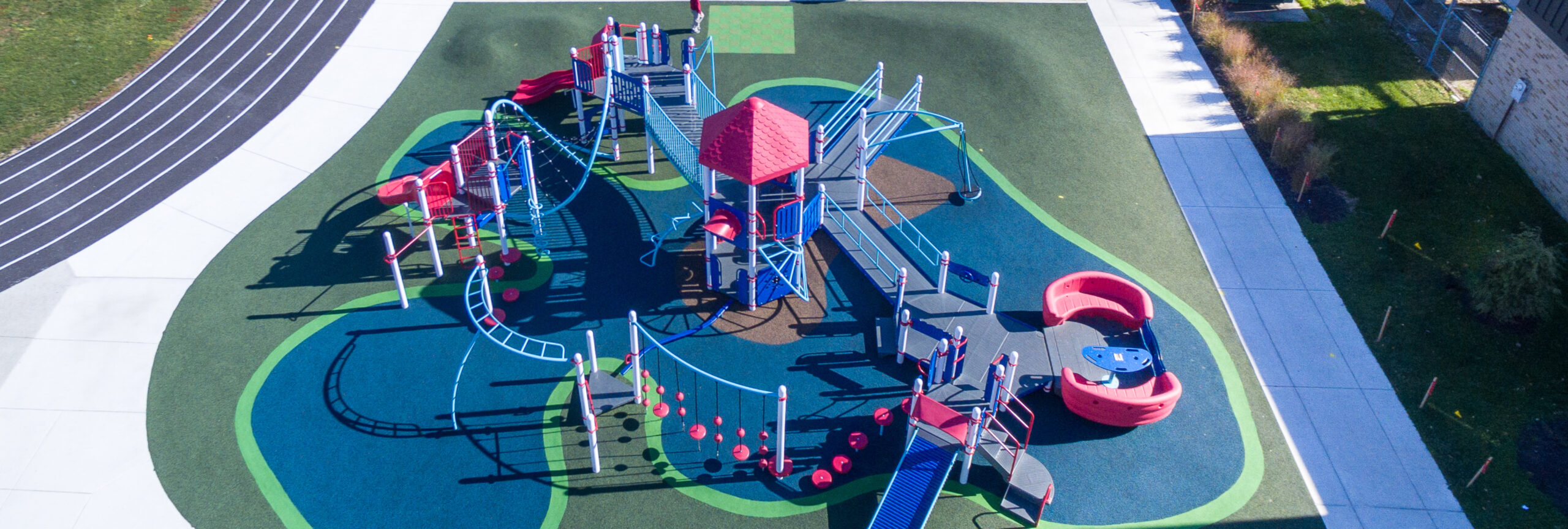 overhead image of playground