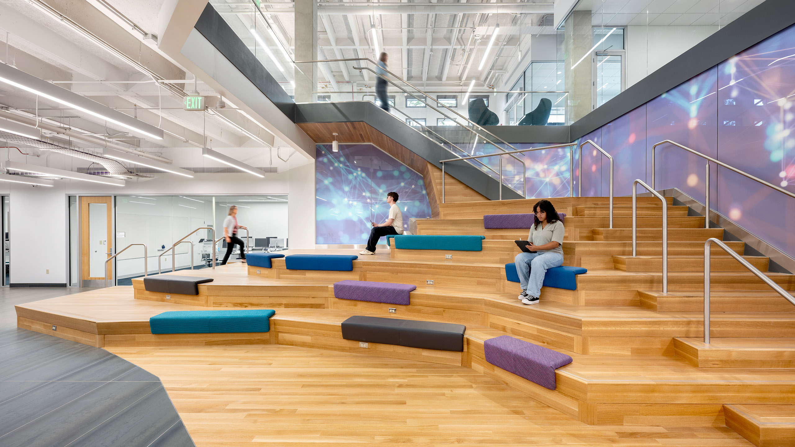 Purdue's Hall of Data Science and AI stair